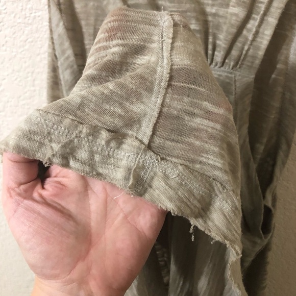 We The Free Sheer Green High Neck Line Sleeveless Tank - Size Medium - Picture 3 of 5